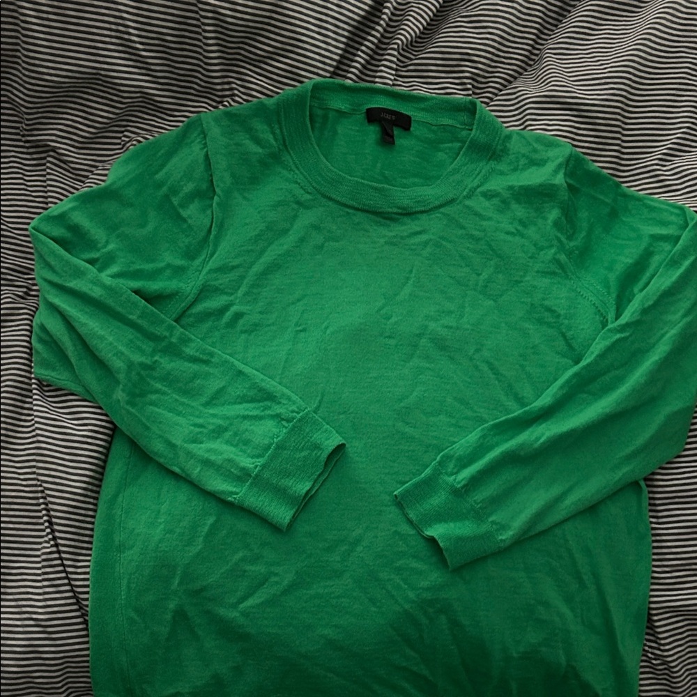 J. Crew Bright Green tippi sweater sz XL